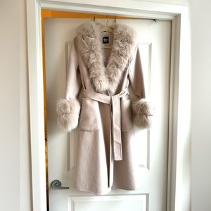 REAL FURR pink coat